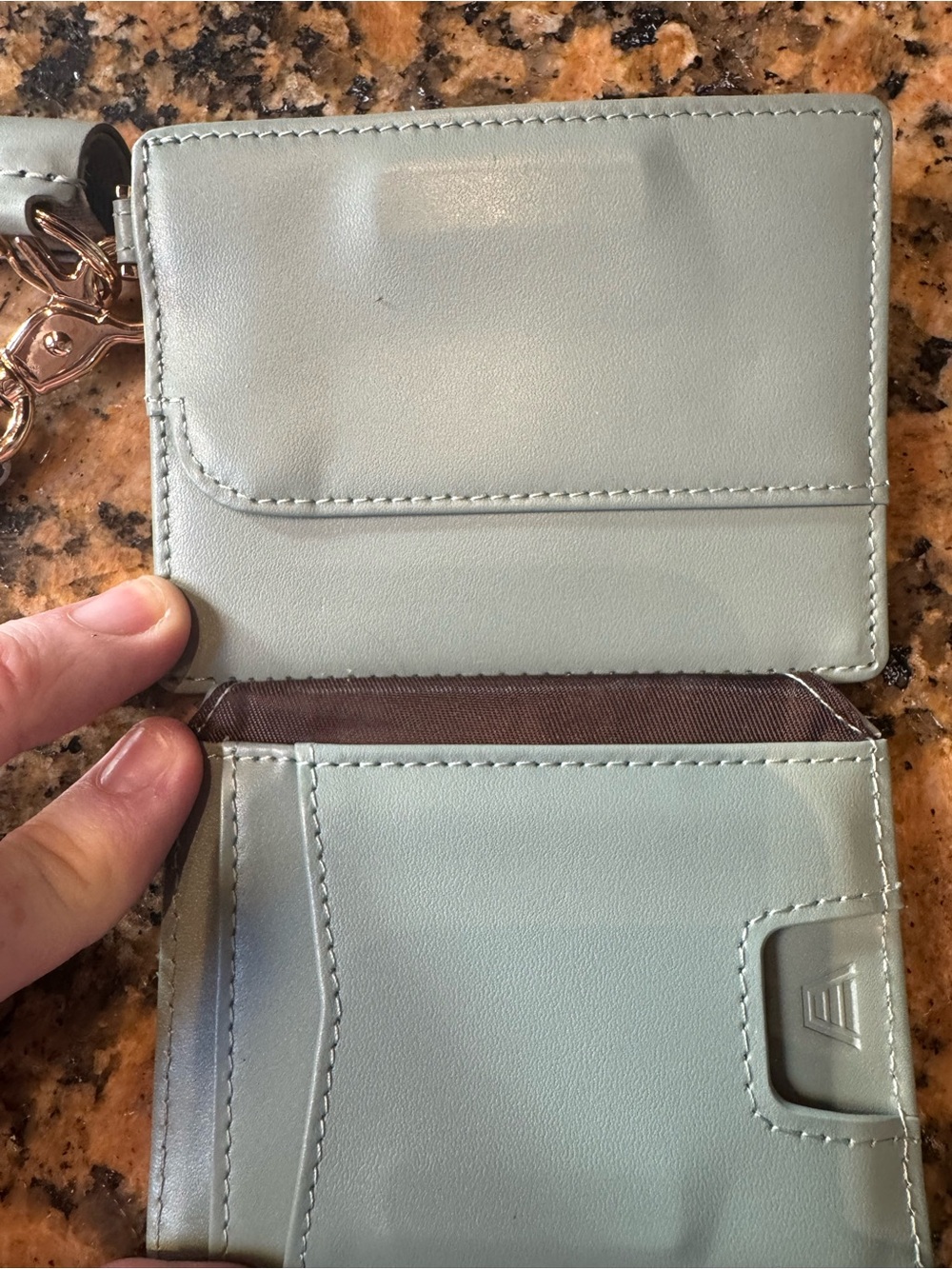 Andar The Denner 2 Leather Wristlet Card and Chapstick Holder - Picture 3 of 9